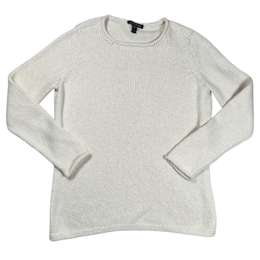 Eileen Fisher Sweater XXS Alpaca Blend Ballet Neck Quiet Luxury Knit Pullover